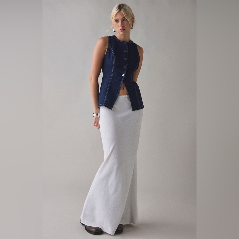 BDG Blanche Longline Denim Vest Top